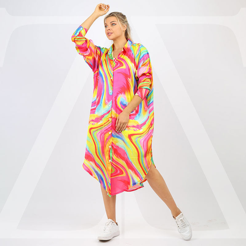 Silky Satin Blouse - Printed