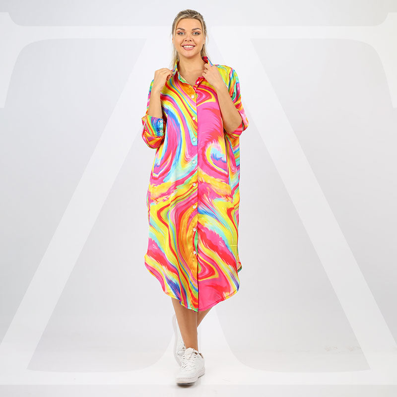 Silky Satin Blouse - Printed