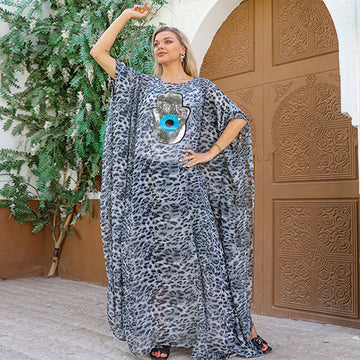 Dubai  Chiffon Jalabiya- Embroidered