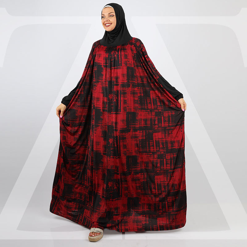 Practical  Kuwaiti Jersey prayer dress  with headscarf