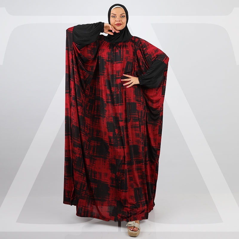Practical  Kuwaiti Jersey prayer dress  with headscarf