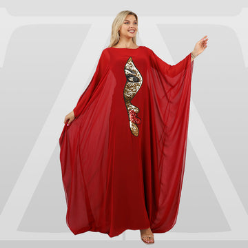 Dubai  Chiffon Jalabiya- Embroidered