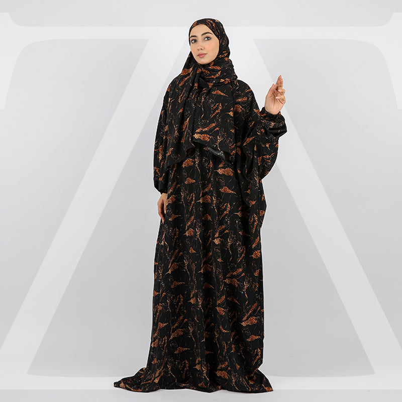 Practical  Crepe prayer dress with headscarf