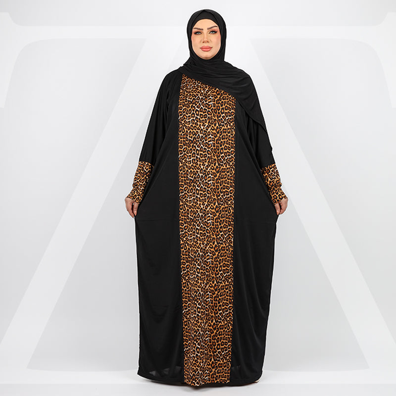 Practical Saudi Jersey  prayer dress with headscarf
