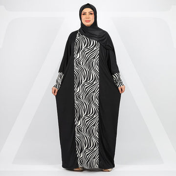 Practical Saudi Jersey  prayer dress with headscarf