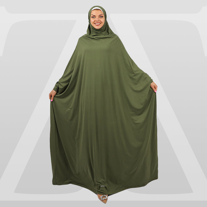 Practical  Bahraini prayer dress with headscarf- plain