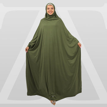 Practical  Bahraini prayer dress with headscarf- plain