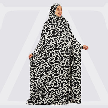 Practical  Kuwaiti Jersey prayer dress  with headscarf
