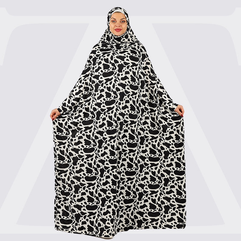 Practical  Kuwaiti Jersey prayer dress  with headscarf