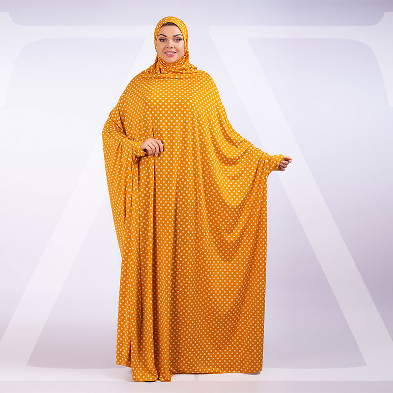 Practical  Kuwaiti Jersey prayer dress  with headscarf