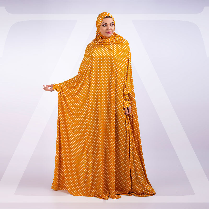 Practical  Kuwaiti Jersey prayer dress  with headscarf