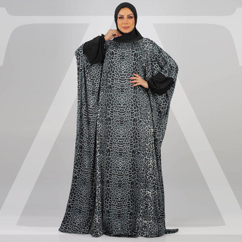Practical  Kuwaiti Jersey prayer dress  with headscarf