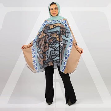 Chiffon Poncho - Printed