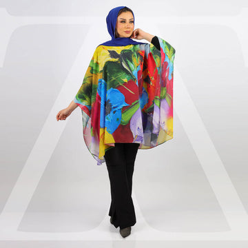 Chiffon Poncho - Printed