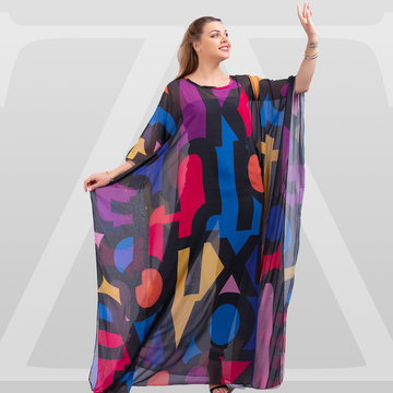 Dubai Chiffon Jalabiya- Printed