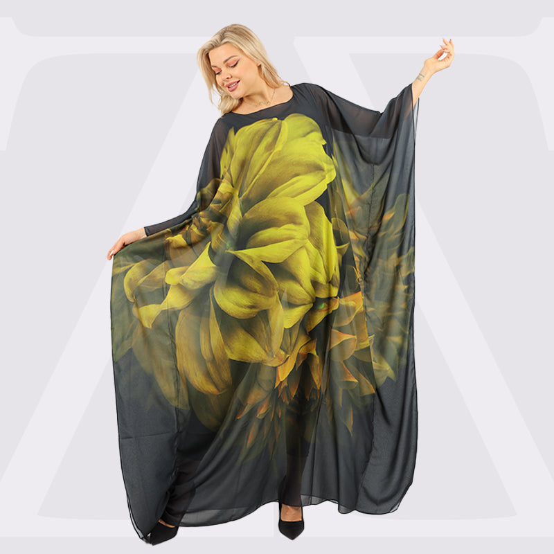 Dubai Chiffon Jalabiya- Printed