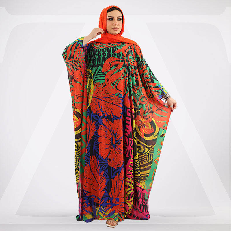 Dubai Chiffon Jalabiya- Printed