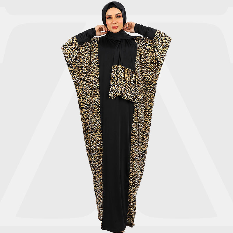 Practical Saudi Jersey  prayer dress with headscarf