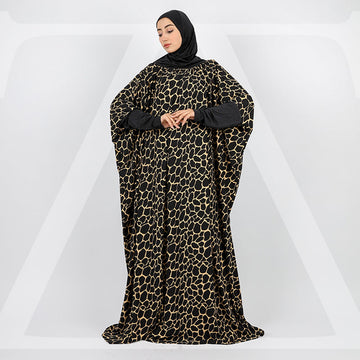 Practical Kuwaiti Crepe prayer dress with headscarf