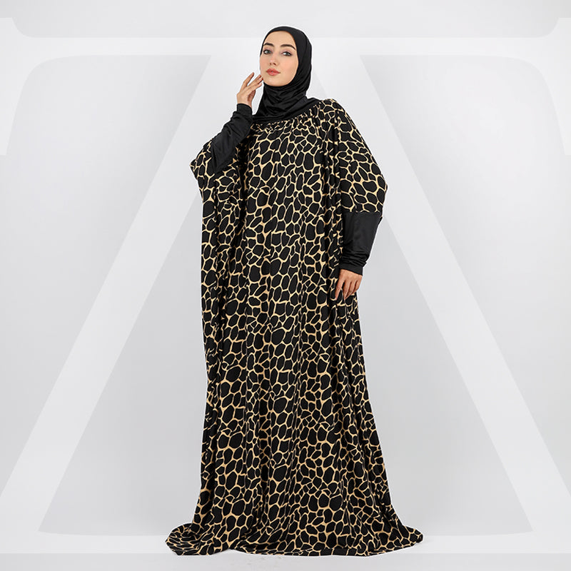 Practical Kuwaiti Crepe prayer dress with headscarf